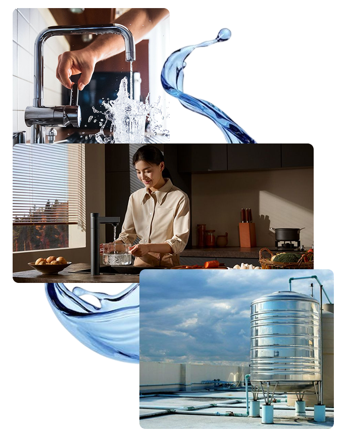 Water tank installation