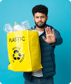 Man with water bottle