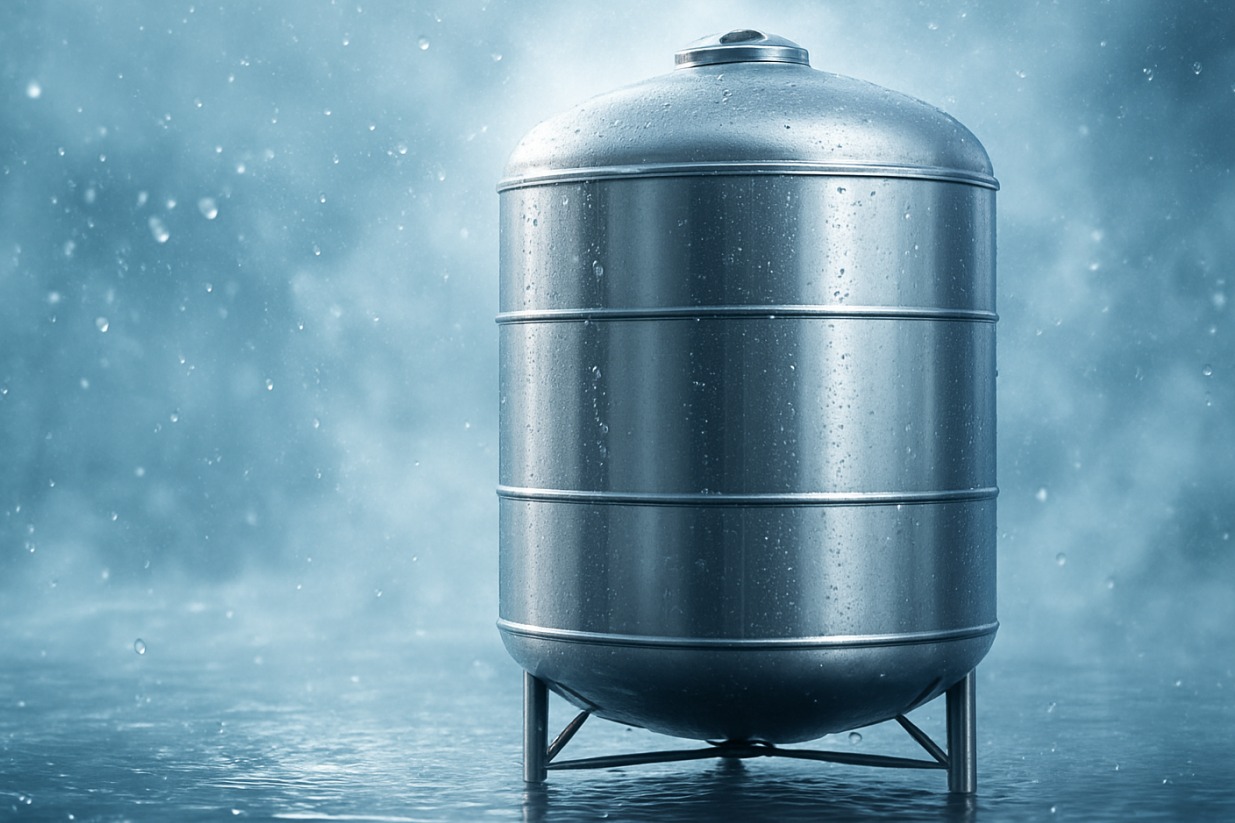 Water tank installation